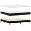 Box spring seng med madras Sort 200 x 200 cm Fløjl