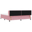 Box spring seng med hovedgærde Lyserød 200 x 200 cm Fløjl