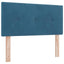 Box spring seng med hovedgærde Mørkeblå 100 x 200 cm Fløjl