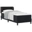 Box spring seng med hovedgærde Sort 80 x 200 cm Fløjl