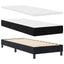 Box spring seng med hovedgærde Sort 80 x 200 cm Fløjl
