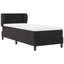 Box spring seng med hovedgærde Sort 80 x 200 cm Fløjl