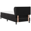 Box spring seng med hovedgærde Sort 80 x 200 cm Fløjl