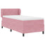 Box spring seng med hovedgærde Lyserød 90 x 200 cm Fløjl