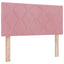 Box spring seng med pude Lyserød 100 x 200 cm Fløjl