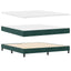 Box spring seng med hovedgærde Mørkegrøn 180 x 200 cm Fløjl
