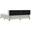 Box spring seng med hovedgærde Lysegrå 200 x 200 cm Fløjl