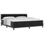 Box spring seng med hovedgærde Sort 200 x 200 cm Fløjl