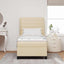 Box spring seng med madras Creme 80 x 200 cm Stof