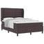 Box spring seng med madras Mørkebrun 140 x 190 cm Stof