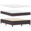 Box spring seng med madras Mørkebrun 140 x 190 cm Stof