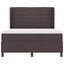 Box spring seng med madras Mørkebrun 140 x 190 cm Stof