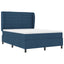 Box spring seng med madras med hovedgærde Blå 140 x 190 cm Stof
