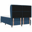 Box spring seng med madras med hovedgærde Blå 140 x 190 cm Stof