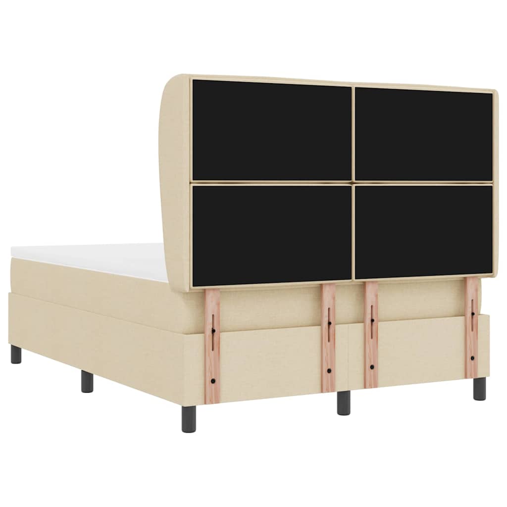 Box spring seng med madras Creme 160 x 200 cm Stof