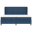 Box spring seng med madras med hovedgærde Blå 200 x 200 cm Stof