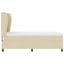 Box spring seng med hovedgærde Creme 100 x 200 cm Stof