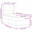 Box spring seng med hovedgærde Creme 100 x 200 cm Stof