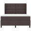 Box spring seng med hovedgærde Mørkebrun 160 x 200 cm Stof