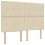Box spring seng med hovedgærde Creme 160 x 200 cm Stof