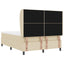 Box spring seng med hovedgærde Creme 160 x 200 cm Stof