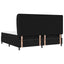 Box spring seng med hovedgærde Sort 200 x 200 cm Stof