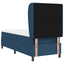 Box spring seng med hovedgærde Blå 80 x 200 cm Stof