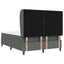 Box spring seng med hovedgærde Mørkegrå 140 x 190 cm Stof
