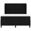 Box spring seng med hovedgærde Sort 140 x 190 cm Stof