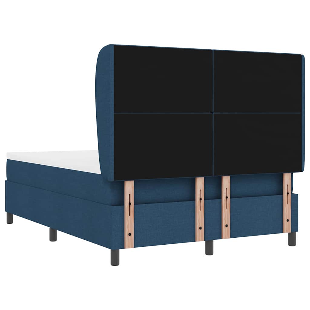 Box spring seng med hovedgærde Blå 140 x 190 cm Stof