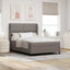 Box spring seng med hovedgærde Gråbrun 140 x 200 cm Stof