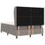 Box spring seng med hovedgærde Gråbrun 140 x 200 cm Stof