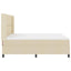 Box spring seng med hovedgærde Creme 180 x 200 cm Stof