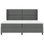 Box spring seng med hovedgærde Mørkegrå 200 x 200 cm Stof