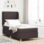 Box spring seng med madras Mørk Brun 200 x 80 cm Stof