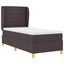 Box spring seng med madras Mørk Brun 200 x 80 cm Stof