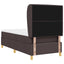 Box spring seng med madras Mørk Brun 200 x 80 cm Stof