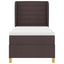 Box spring seng med madras Mørk Brun 200 x 80 cm Stof
