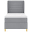 Box spring seng med madras Lysegrå 200 x 90 cm Stof