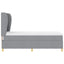 Box spring seng med madras Lysegrå 200 x 90 cm Stof