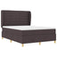 Box spring seng med madras Mørk Brun 200 x 160 cm Stof