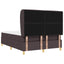 Box spring seng med madras Mørk Brun 200 x 160 cm Stof