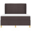 Box spring seng med madras Mørk Brun 200 x 160 cm Stof