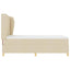 Box spring seng med madras Creme 200 x 160 cm Stof