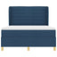 Box spring seng med madras med hovedgærde Blå 200 x 160 cm Stof