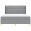 Box spring seng med madras Lysegrå 200 x 180 cm Stof
