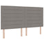 Box spring seng med hovedgærde Gråbrun 200 x 180 cm Stof