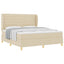 Box spring seng med madras Creme 200 x 180 cm Stof