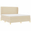 Box spring seng med madras Creme 200 x 180 cm Stof