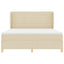 Box spring seng med madras Creme 200 x 180 cm Stof